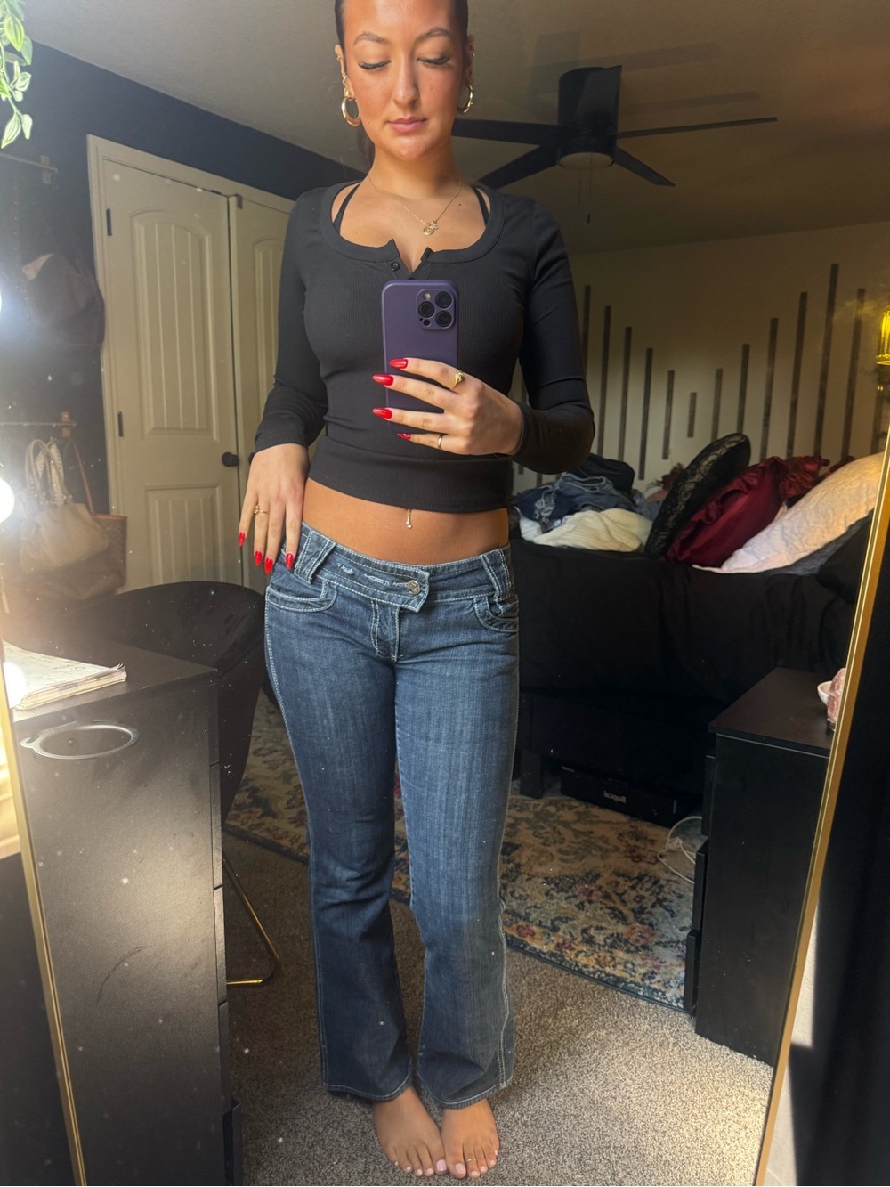 True Religion Joey Boot Cut Jeans Blue Waist 28